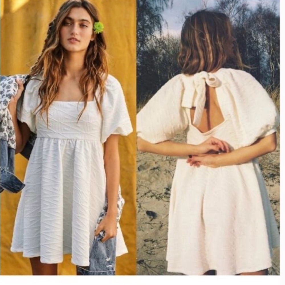 Free People texture mini dress size M